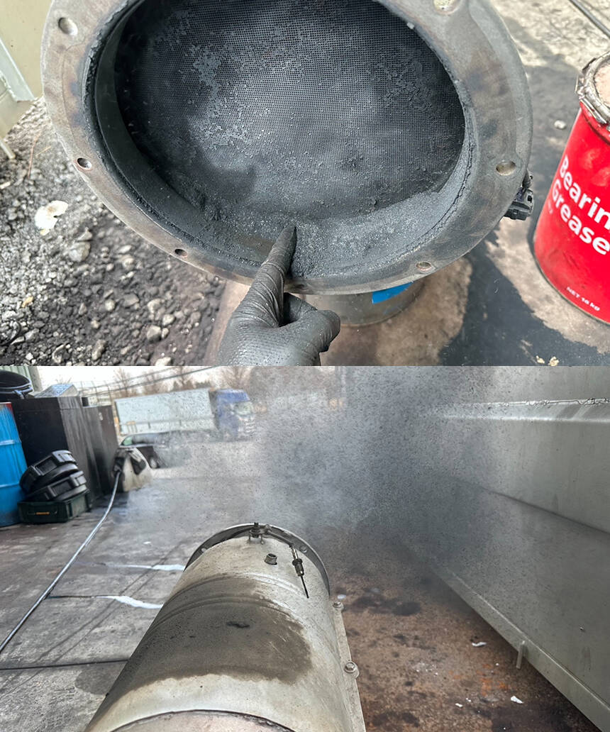 洗浄前のDPFフィルター